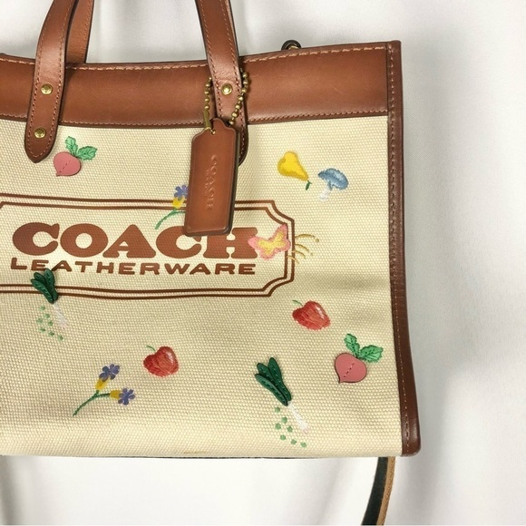 Coach Field Tote 30 Garden Floral Embroidery Shoulder Bag - Picture 5 of 13
